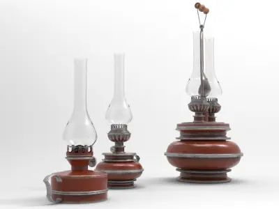 Kerosene lamps 3D model