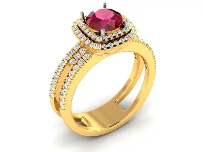 Engagement Wedding Ring 3dm Render Detail  3D print model shop