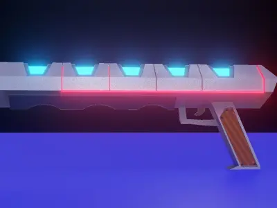 scifi-weapon light Low-poly 3D model