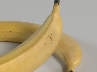 Banana two bananas Low-poly 3D model