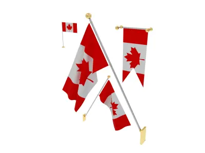 Flags of CANADA 3D model