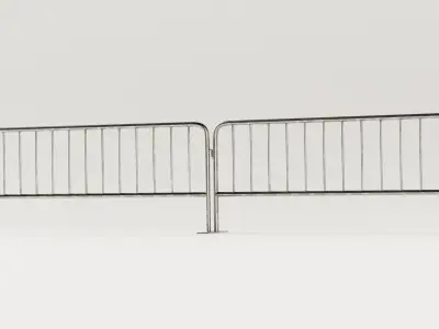 Street Fence Low-poly 3D model