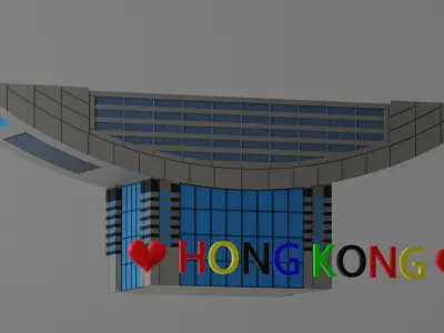 The Peak Tower Hong Kong Landmark 3D model