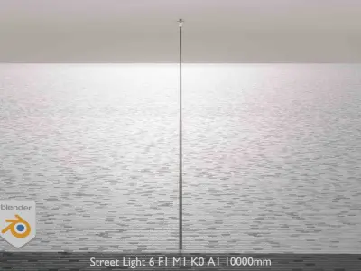 Street Light 6 F1 M1 K0 A1 10000mm Low-poly 3D model