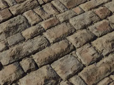 Ancient Sandstone Block Wall PBR Texture Texture