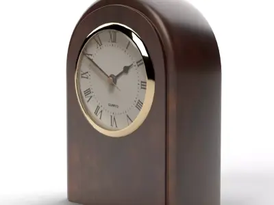 Vintage clock Low-poly 3D model