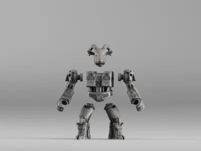 001583 Robotic Goat 3D print model