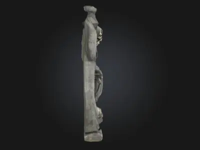 Grim Reaper Tombstone  Symbol of Deaths Eternal Watch 3D model