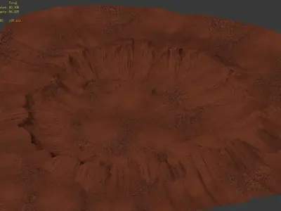 Mars - crater 3D model