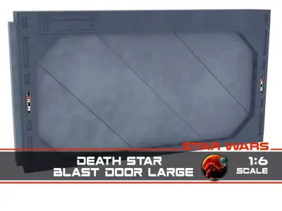 Death Star Blast Door large - 1-6 scale Hottoys 3D print model