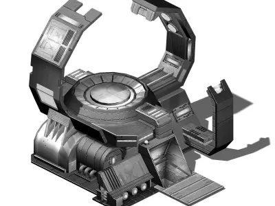Machinery - spacecraft - functional objects 018 3D model