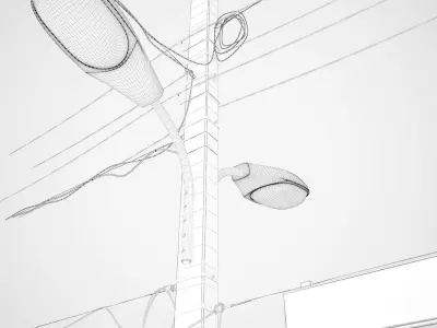 Column street light - street light 3D model