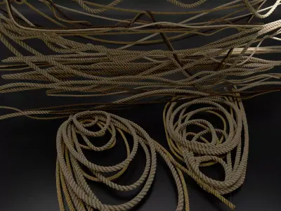 Rope Set Low-poly 3D model