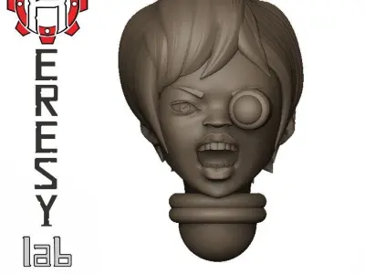 Heresylab - Female Sci-Fi heads for conversions SET 15 of 21 3D print model