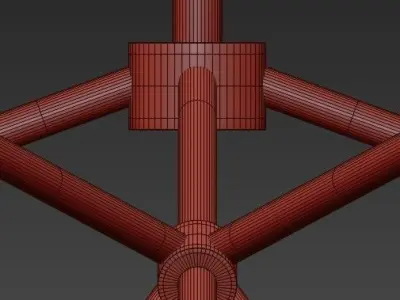 Tech Lighting Spur Grande Chandelier 3D model