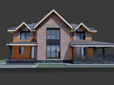 P0025 Residential House Cottage Alex 3d model 3D model