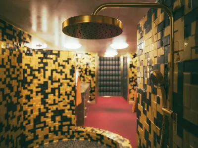 Elvis Presley Graceland Bathroom Interior 3D Model 3D model