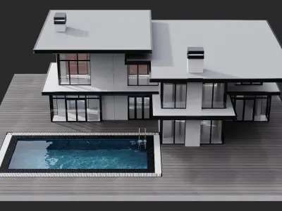 MODERN HOUSE NO5 A 3D model