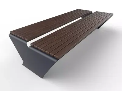 Bench  M08 Low-poly 3D model