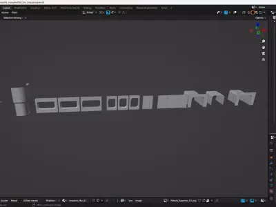 Hand Painted KitBash Industrial Interior Low-poly 3D model