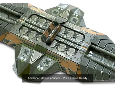 Sci Fi devices - Cyberpunk Automation  - low poly - 3D Model Pack