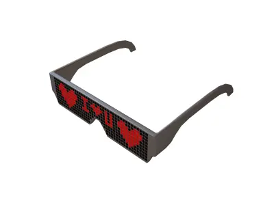 Future Technology Glasses v2 007 Low-poly 3D model