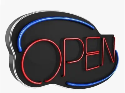 Open Sign 3 3D model