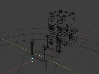 Built-Street building Free 3D model