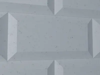 White Beveled Edge Subway 3D model