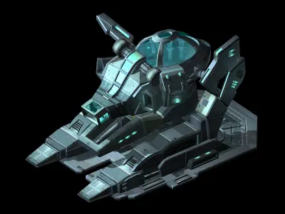 Machinery - spacecraft - functional objects 013 3D model