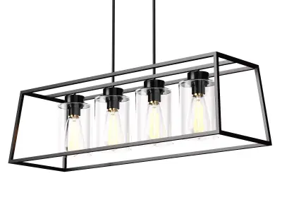 Rectangle Chandelier Low-poly 3D model purchase