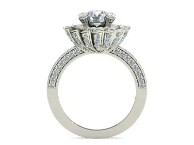 Women Ring  Render 3dm STL OBJ FBX Details 3D print model 124