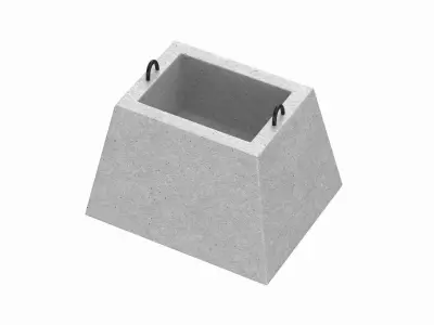  Concrete Block 3D model