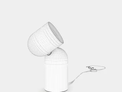 Turning table lamp 3D model