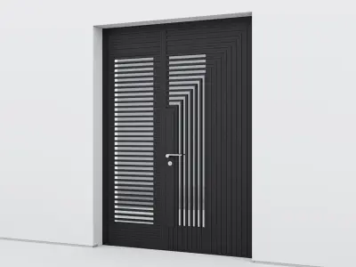 Aluminium door 227 3D model