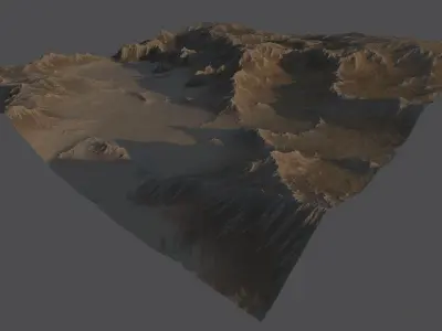 Rocky Planet Surface 3D model