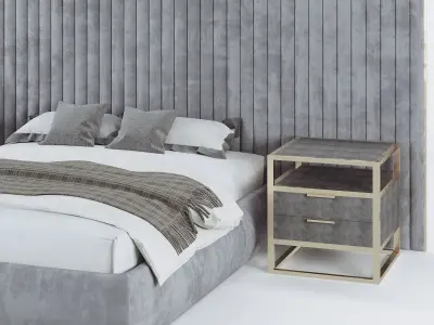 MolteniC Greenwich Bed Low-poly 3D model
