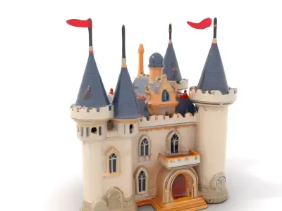 Fantasy Castle Towers model pack Low-poly 3D model