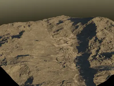 Realistic Vast Rocky Terrain 3D model