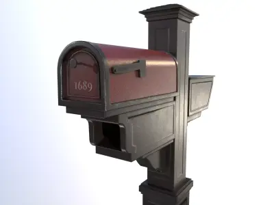 Mailbox Low-poly 3D model