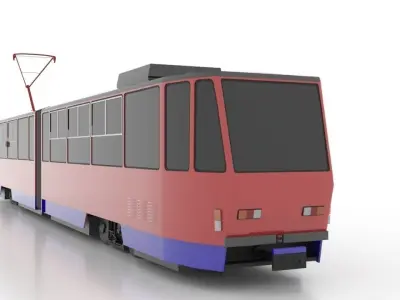 Tatra KT4M-YUB Low Low-poly 3D model