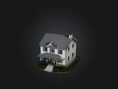 Realistic House Model Low-poly 3D model