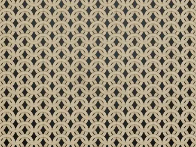 Gold Circular Chainmail PBR Seamless Texture