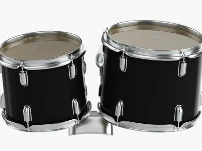 Acoustic Tom-Tom Drum Set 3D model
