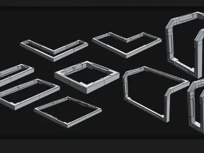 110 Sci-Fi Panels - KITBASH - VOL 07 3D model