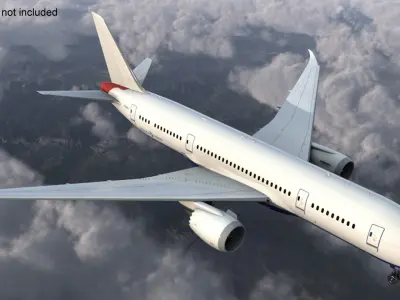  Commercial Jet Airliner Boeing 787-8 Rigged for Maya 