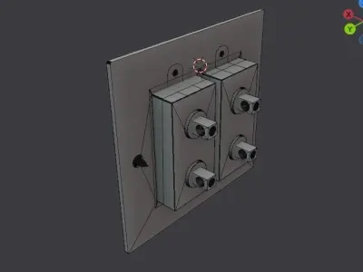 Electric Switch Board two way Swtiches with internal parts Free 3D model