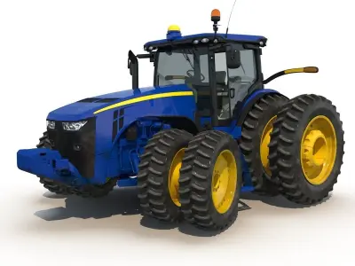 Tractor Generic 4 Rigged 3D model