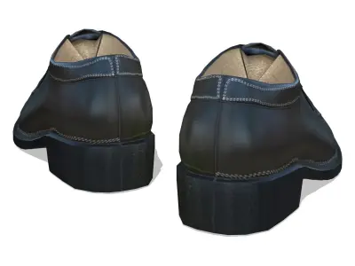 Men Classic Lace Up Shoes Low-poly 3D model