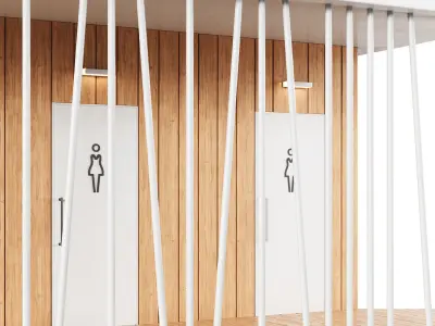 Public toilet 4 3D model